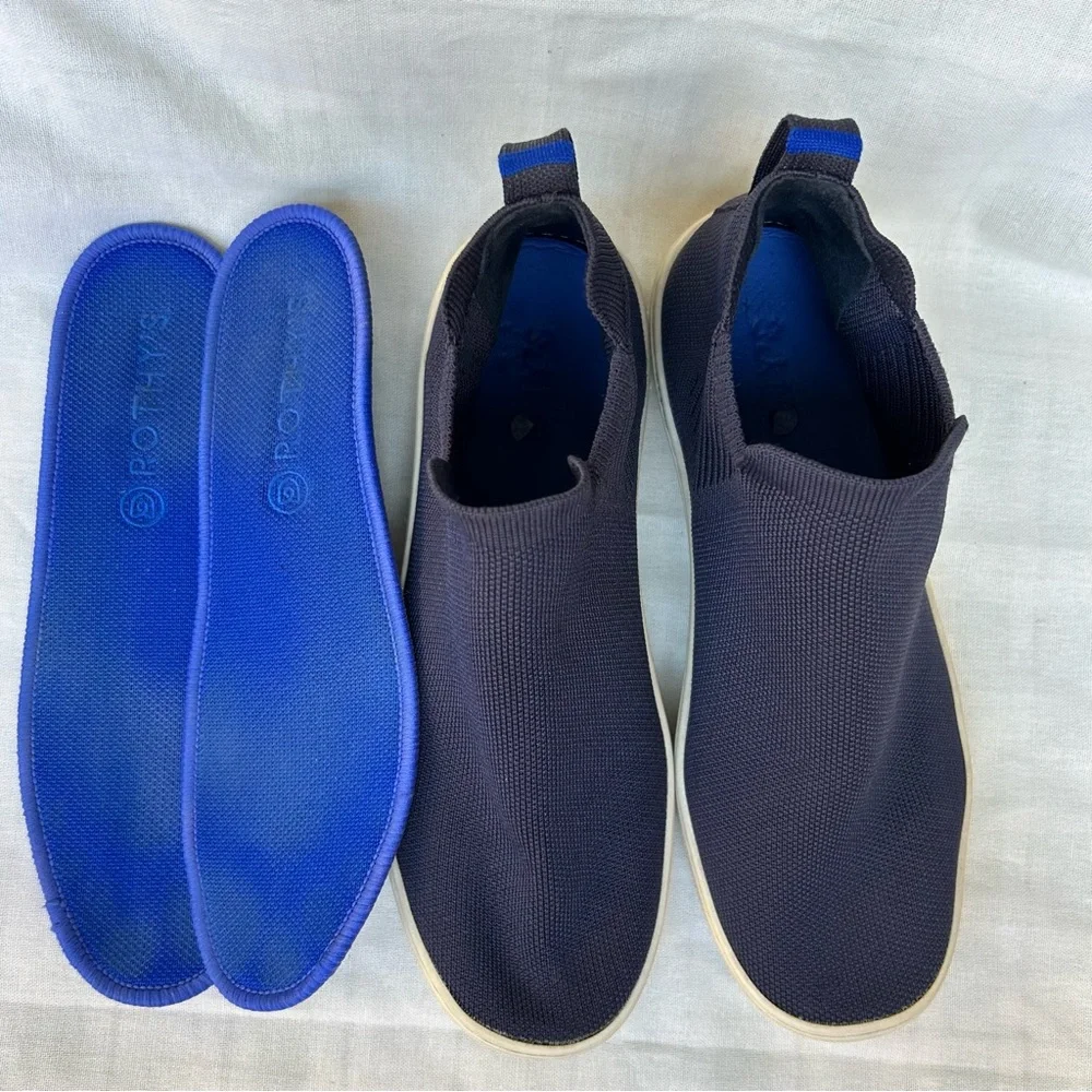 Rothy’s The Chelsea Boot Navy Slip-On Sneakers